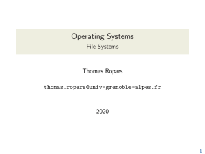 Operating Systems: File Systems &mdash; University Lecture Slides
