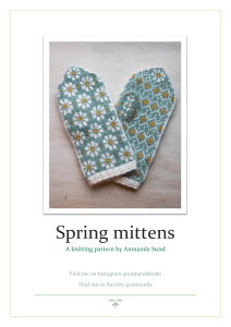 Spring Mittens Knitting Pattern by Anmanda Sund - Colorwork Design