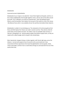 Globalization: A Personal Account of Its Impact on Daily Life