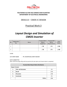 CMOS Inverter Layout Design and Simulation Practical Work DEE6113