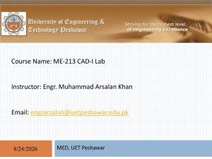 ME-213 CAD-I Lab: Introduction to CAD & AutoCAD Lecture Slides