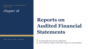 Reports on Audited Financial Statements &ndash; Chapter 18 Lecture Slides