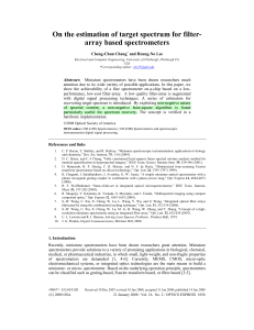 Target Spectrum Estimation for Filter-Array Based Spectrometers