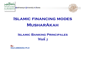 Musharakah Islamic Financing Modes &ndash; University Lecture Slides