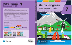 Year 7 Maths progress student book
