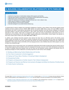 Building Collaborative Relationships with Families &ndash; ECE Textbook