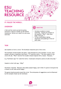 If I Ruled the World &ndash; ESU Oracy Warm-Up Exercise Teaching Resource
