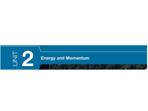 Unit 2: Energy and Momentum - Physics Lecture Notes