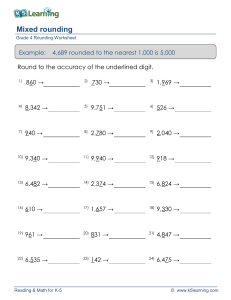 Grade 4 Mixed Rounding Worksheet &ndash; Round Numbers | K5 Learning