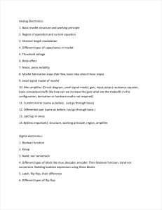 VLSI & Analog Electronics Job Exam Preparation Study Guide