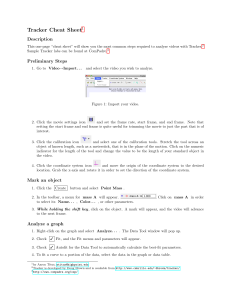 Tracker Cheat Sheet: Video Analysis Guide for Physics Labs