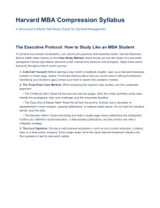 Harvard MBA Compression Syllabus: 6-Month Self-Study Guide