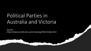 Political Parties in Australia and Victoria &ndash; Civics Presentation