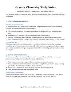 Organic Chemistry Study Notes: Mechanisms, Resonance, Stereochemistry