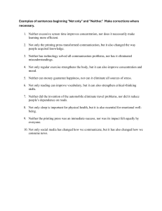 Not Only and Neither Sentence Correction Grammar Exercises
