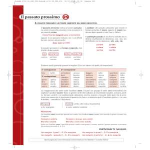 Il passato prossimo - scheda di grammatica italiana con esercizi
