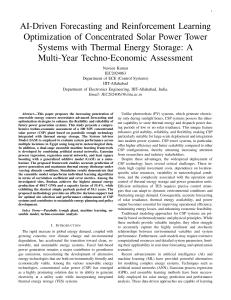 AI Forecasting and Reinforcement Learning for CSP Systems