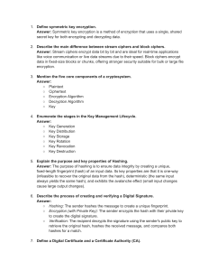 Cryptography Q&A Study Guide: Encryption, RSA, SSL/TLS, Hashing
