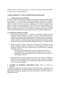 Informe T&eacute;cnico: Dise&ntilde;o API de Pilotes y Caissons de Anclaje Offshore