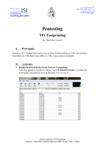 TP Pentesting : Footprinting &ndash; OSINT, Maltego, SNMP (ISI)
