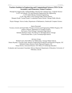 TIE-CS: Teachers Institute in Engineering and Computational Sciences
