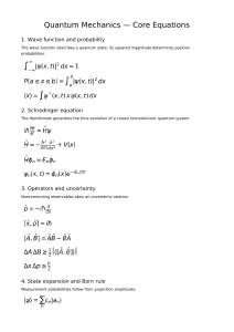 Quantum Mechanics Core Equations: Formulas & Key Concepts