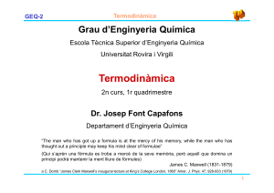 Termodin&aacute;mica - Apuntes de Ingenier&iacute;a Qu&iacute;mica (URV)