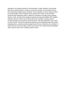 Green Hydrogen Production via Electrolysis at BTU Research Lab