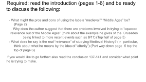 Medieval History Seminar Reading Questions: Middle Ages & Alterity