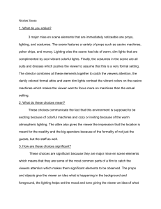 Mise en Scene Analysis of Casino Film Scene - Student Assignment