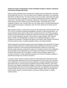 Saputo Case Study: Demographic Trends and Marketing Strategy