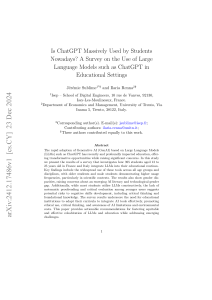 ChatGPT Use by Students: Survey on LLMs in Education (France & Italy)