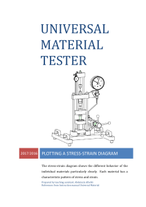 Universal Material Tester: Plotting a Stress-Strain Diagram Lab Manual