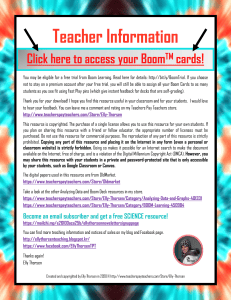 Teacher Information: Science Data Analysis & Graphs Boom Cards