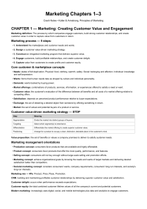 Marketing Chapters 1&ndash;3 Crash Notes: Kotler & Armstrong Principles