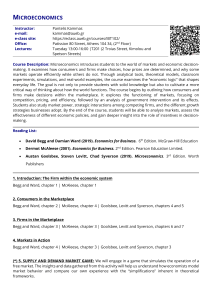 Microeconomics Course Syllabus &ndash; Athens University of Economics