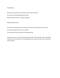 Cloud Storage vs Internal Backing Storage: ICT Comparison Notes