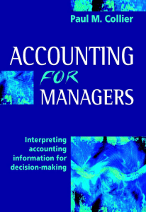 Accounting for Managers: Interpreting Accounting Information - Collier