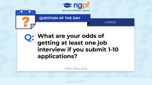 NGPF Question of the Day: Job Interview Odds Career Activity