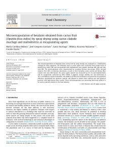 Microencapsulation of Cactus Fruit Betalains by Spray Drying