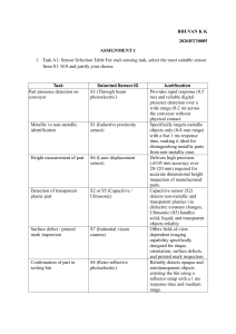 Assignment 1: Industrial Sensor Selection and Trade-Off Analysis