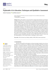 Explainable AI in Education: Techniques and Qualitative Assessment