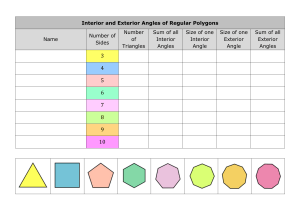 Interior and Exterior Angles of Regular Polygons Worksheet