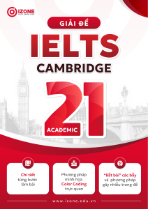 Giải Đề IELTS Cambridge 21 Academic &ndash; Detailed Solutions by IZONE