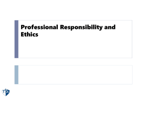 Professional Responsibility and Ethics in Project Management