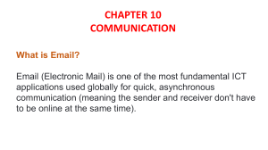 Chapter 10: Communication &ndash; Email, Internet & Network Protocols
