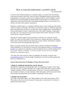 How to Read and Understand a Scientific Article &ndash; Step-by-Step Guide