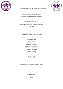 Herramientas del Mantenimiento de Infraestructura Escolar &ndash; Tarea UTP