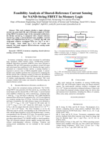 Feasibility of Shared-Reference Sensing in NAND-String FBFET Logic