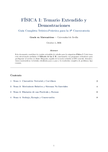 F&iacute;sica I: Temario Extendido y Demostraciones | Univ. Sevilla